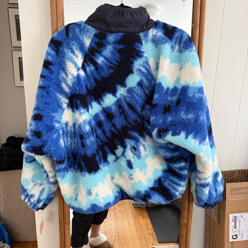 Free people Sherpa pull over blue jacket sweater - Picture 3 of 7